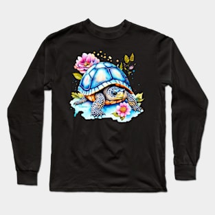 Floral Tortoise Long Sleeve T-Shirt